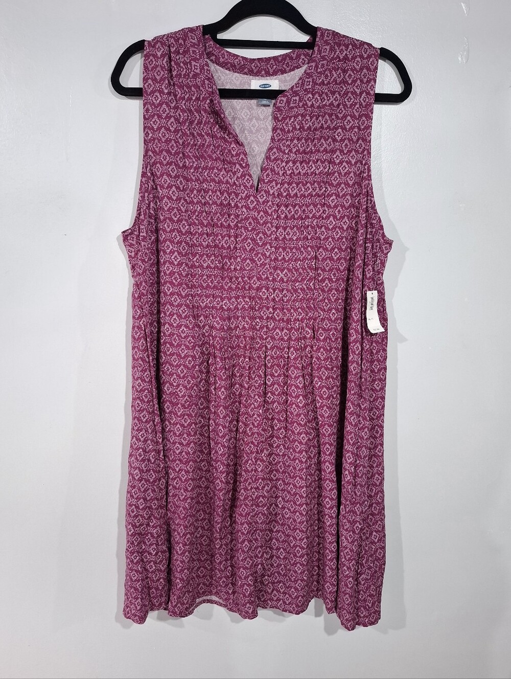 Old Navy Womens Pink Geometric Sleeveless Sundress Loungewear Size XL NWT